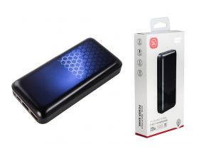 Универсальный дополнительный аккумулятор Power Bank XO NPR-002, 20000 mAh, USB/Type-C, QC 3.0+PD, дисплей, черный