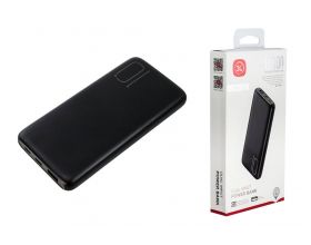 Универсальный дополнительный аккумулятор Power Bank XO PR182, 10000 mAh, 2,1A вх/вых, дисплей, черный