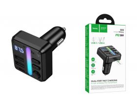 FM-Модулятор HOCO E89 Libre 45W 1A1C автомобильный BT FM трансмиттер (черный)