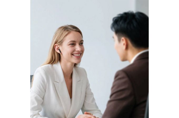 Наушники вакуумные беспроводные HOCO EQ27 Fun ANC+ENC гарнитура с ИИ переводчиком(APP) (серый)