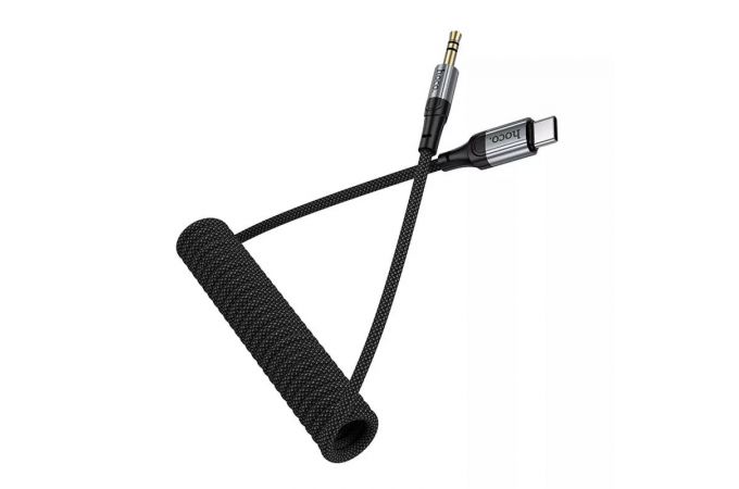 Кабель аудио HOCO UPA33B Clever (штекер Type-C - вход AUX 3.5 mm) 1 метр черный