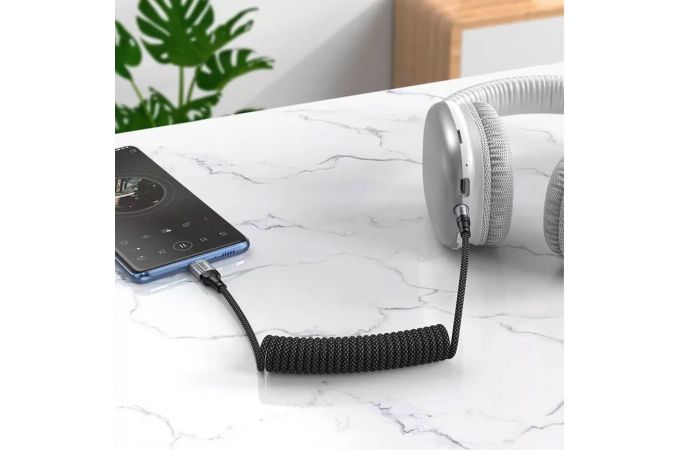 Кабель аудио HOCO UPA33B Clever (штекер Type-C - вход AUX 3.5 mm) 1 метр черный