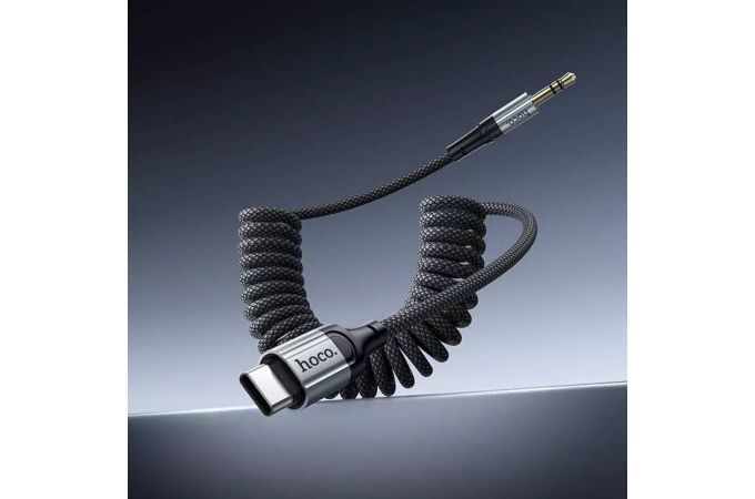 Кабель аудио HOCO UPA33B Clever (штекер Type-C - вход AUX 3.5 mm) 1 метр черный