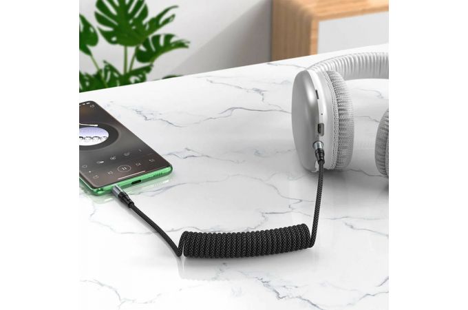 Кабель аудио AUX HOCO UPA33 AUX 3.5 1 метр черный