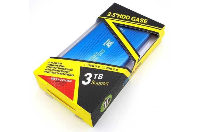 Кейс для HDD/SSD 2.5'' USB3.0 - SATA металл (S254U3_Blue)