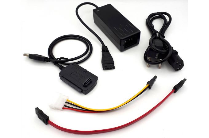 Адаптер USB Type-A (M) --> IDE (F) + SATA (F) + FLOPPY (F) (USB2.0)