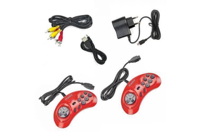 Игровая приставка "Hamy 4" 16+8 Bit Classic красная 350 встроенных игр