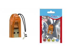 Картридер Smartbuy 710, USB 2.0 - MicroSD, оранжевый (SBR-710-O)