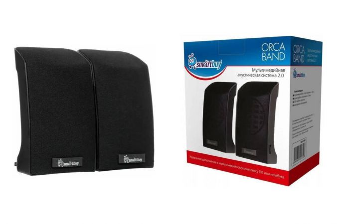 Акустическая система 2.0 SmartBuy FEST (SBA-2500) мощность 4Вт, питание от USB (черный)