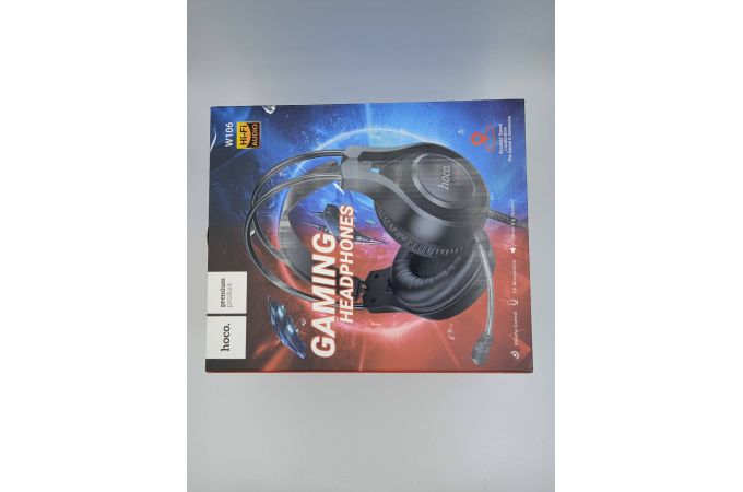 Наушники мониторные проводные HOCO W106 Tiger gaming headphones (черный) (УЦЕНКА! МЯТАЯ УПАКОВКА)