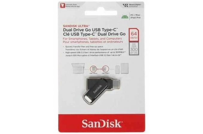 USB флеш накопитель 64 Gb SanDisk Ultra Dual Drive Go USB 3.1 - USB Type-C / SDDDC3-064G-G46