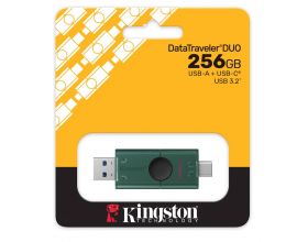 USB флеш накопитель_256 Gb Kingston DataTraveler Duo темно зеленый / USB Type-A и USB Type-C / DTDEG2/256GB
