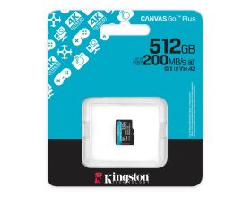 Карта памяти MicroSDXC_512 Gb Kingston Canvas Go Plus 200Mb/s б/ад A2 U3 V30 / R200Mb/s/W160Mb/s / SDCG4/512GBSP