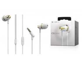 Наушники вакуумные проводные BOROFONE BM-13 Soul Melody (бело-золотистый)