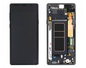 Дисплей для Samsung N960F Galaxy Note 9 Black в сборе с тачскрином + рамка, 100%