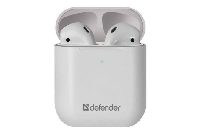 Наушники вакуумные беспроводные Defender Twins 631 Bluetooth (белый)