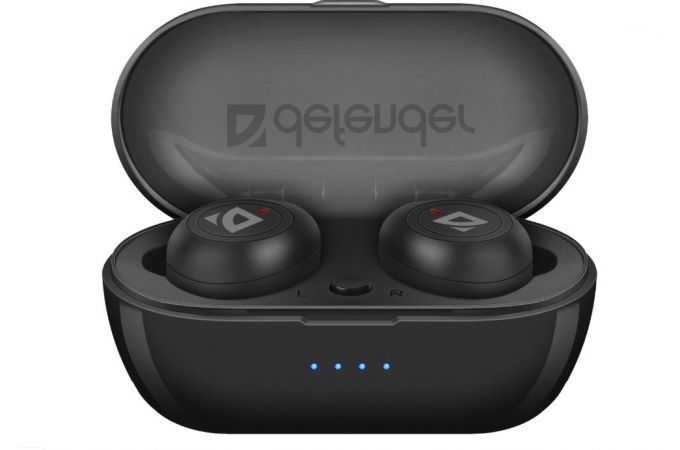 Наушники вакуумные беспроводные Defender Twins 638 Bluetooth (черный)