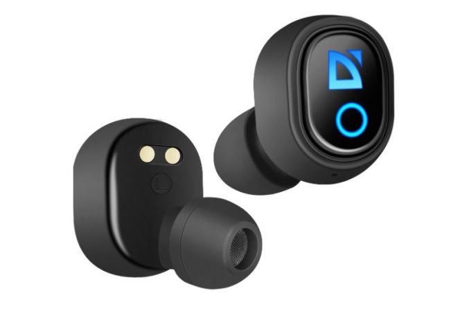 Наушники вакуумные беспроводные Defender Twins 639 Bluetooth (черный)