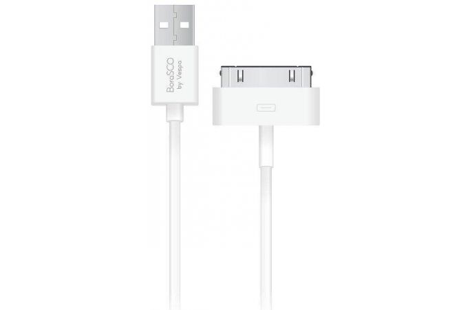 Кабель USB - Lightning 30-Pin BoraSCO Apple 30-pin (37601) (белый) 1м