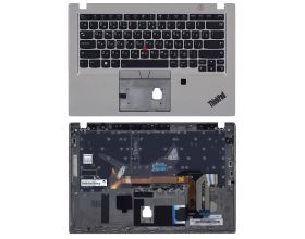 Клавиатура для ноутбука Lenovo ThinkPad T490s топкейс серебристый