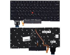 Клавиатура для ноутбука Lenovo ThinkPad X1 carbon Gen 7 2019 черная с подсветкой