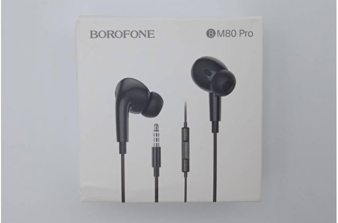 Наушники вакуумные проводные BOROFONE BM80 Pro Elegant (черный) (УЦЕНКА! МЯТАЯ УПАКОВКА)