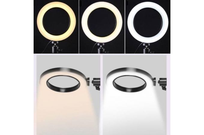 Кольцевая лампа напольная (26 см) LC-666 для фото и видеосъемки вариант 2 (без треноги)