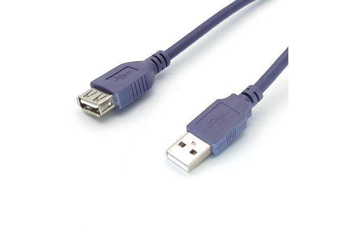 Кабель USB 2.0 удлинитель (штекер-гнездо) Орбита OT-PCC09 2м (синий)