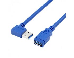 Кабель USB 3.0 удлинитель Орбита OT-PCC16 (штекер угловой USB - гнездо USB) 30см