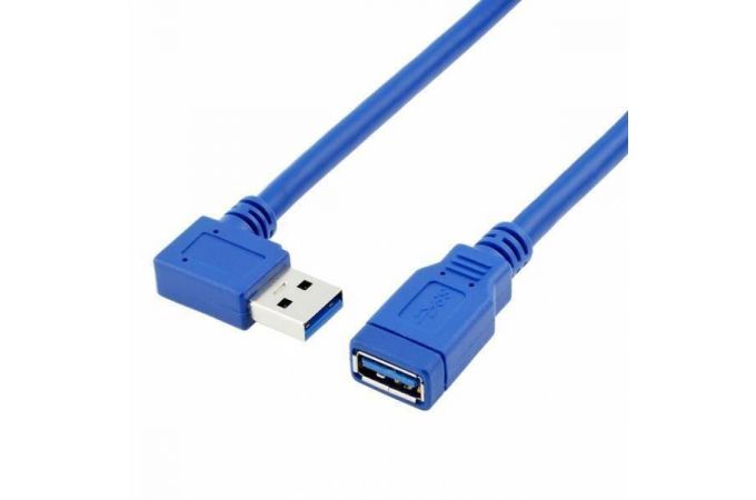 Кабель USB 3.0 удлинитель Орбита OT-PCC16 (штекер угловой USB - гнездо USB) 30см