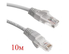 Кабель интернет LAN патч корд Орбита OT-PCC21(PCC22) 10м (Cat6,568B,4пары)