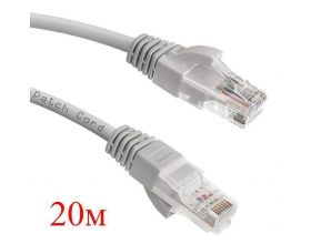 Кабель интернет LAN патч корд Орбита OT-PCC21(PCC24) 20м (Cat6,568B,4пары)