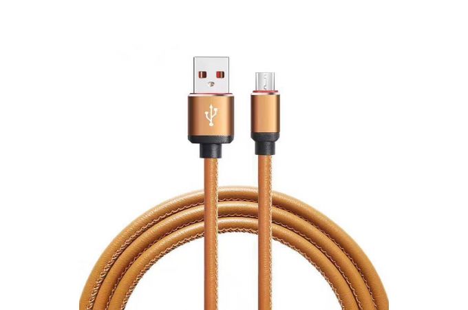 Кабель USB - MicroUSB MUJU MJ-50, 2A (оранжевый) 1м