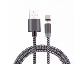 Кабель USB - MicroUSB Орбита MG-80, 2A (серый) 1м (в оплетке, магнитный)