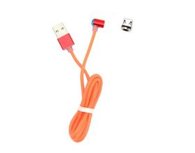 Кабель USB - MicroUSB Орбита MG-83, 2A (оранжевый) 1м (магнитный)