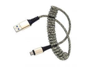 Кабель USB - MicroUSB Орбита OT-SMM23, 2A (серый) 1м (в оплетке, витой)
