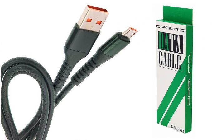 Кабель USB - MicroUSB Орбита OT-SMM38 3A (черный) в оплетке 1м