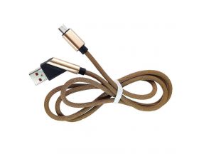 Кабель USB - MicroUSB Орбита OT-SMM08, 2.4A (коричневый) 1м (в оплетке)