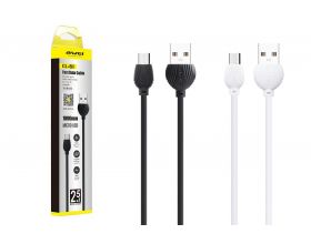 Кабель USB - MicroUSB AWEI CL-61, 2.4A (черный, белый) 1м