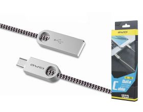 Кабель USB - MicroUSB AWEI CL-30, 2.4A (серый) 1м