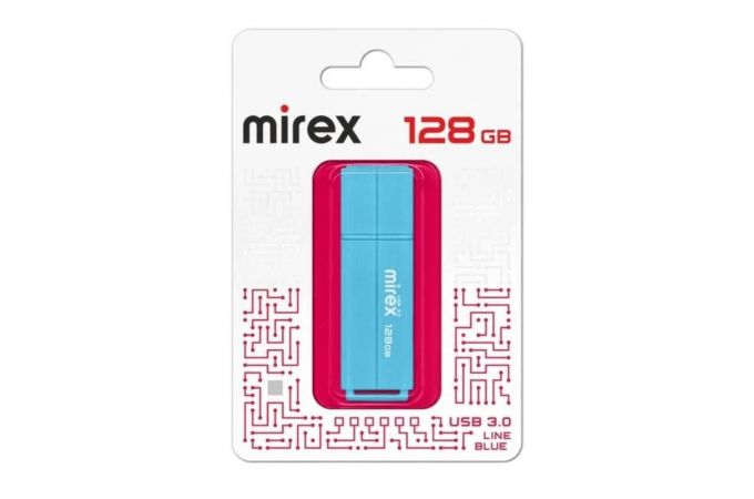 Флешка USB 3.0 Mirex LINE BLUE 128GB (ecopack)