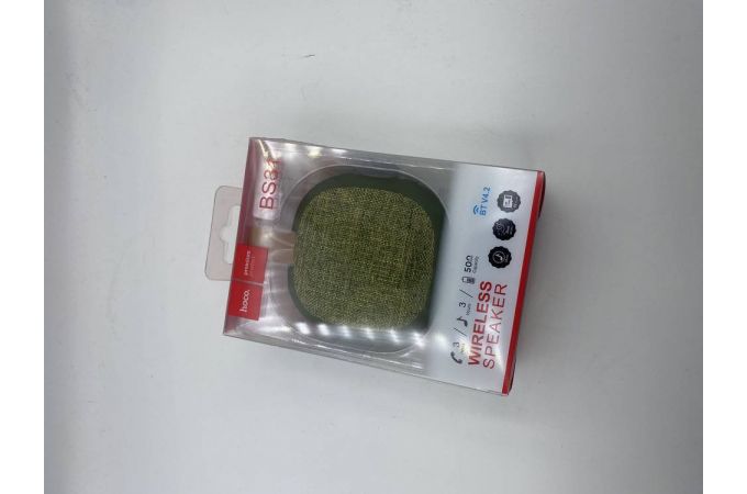 Портативная беспроводная колонка HOCO BS31 Bright sound sports wireless speaker (зеленый) (УЦЕНКА! МЯТАЯ УПАКОВКА)