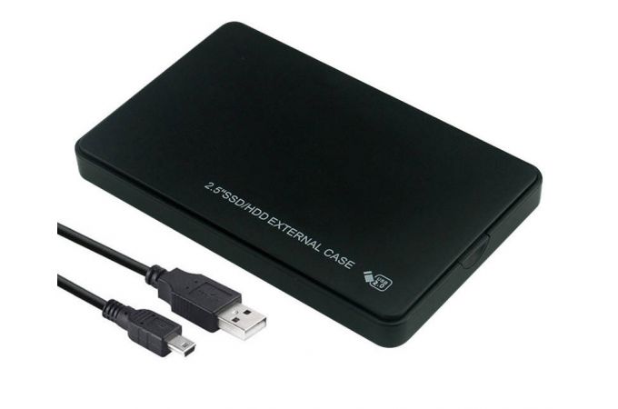 Кейс для HDD/SSD 2.5'' USB2.0 - SATA пластик (Black)