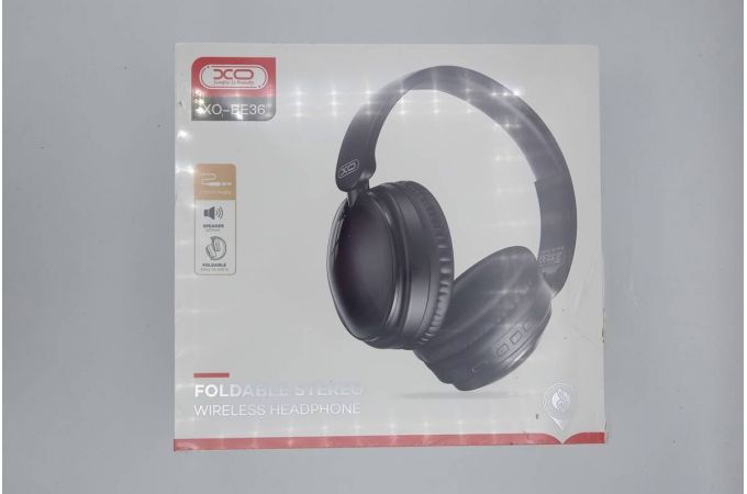 Наушники мониторные беспроводные XO BE36 Crystal Clear Over-Ear Black (УЦЕНКА! МЯТАЯ УПАКОВКА)