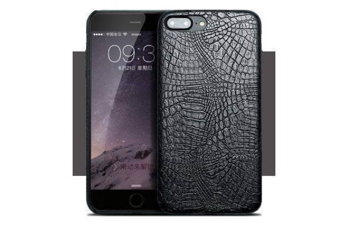 Чехол для Apple iPhone 7 эко-кожа (черный)