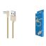 Кабель USB - USB Type-C BOROFONE BX26, 3A (золотистый) 1м (в оплетке, угловой)