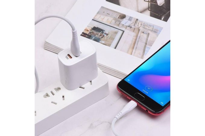 Кабель USB - MicroUSB BOROFONE BX37 2,4A (белый) 1м