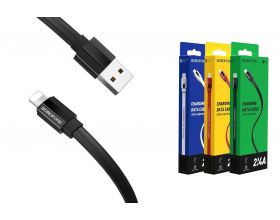 Кабель USB - Lightning BOROFONE BU8, 2,4A (черный) 1,2м