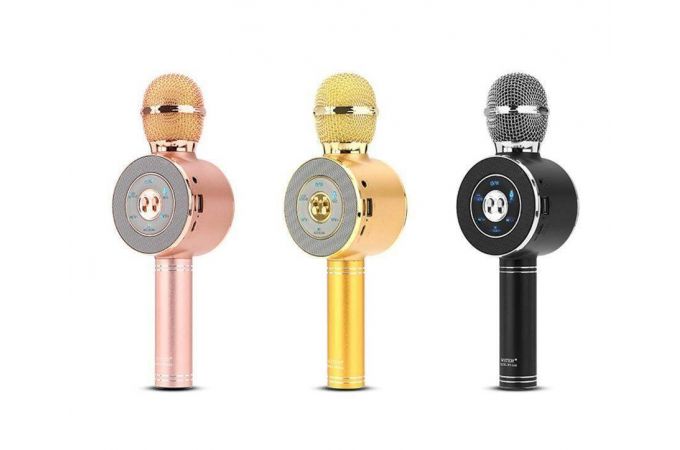 Караоке микрофон WSTER WS-668 (Bluetooth, динамики, USB) (цвет в ассортименте)