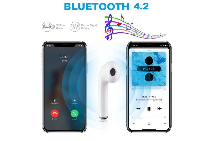 Наушники вакуумные беспроводные EZRA TWS05 Bluetooth (белый)